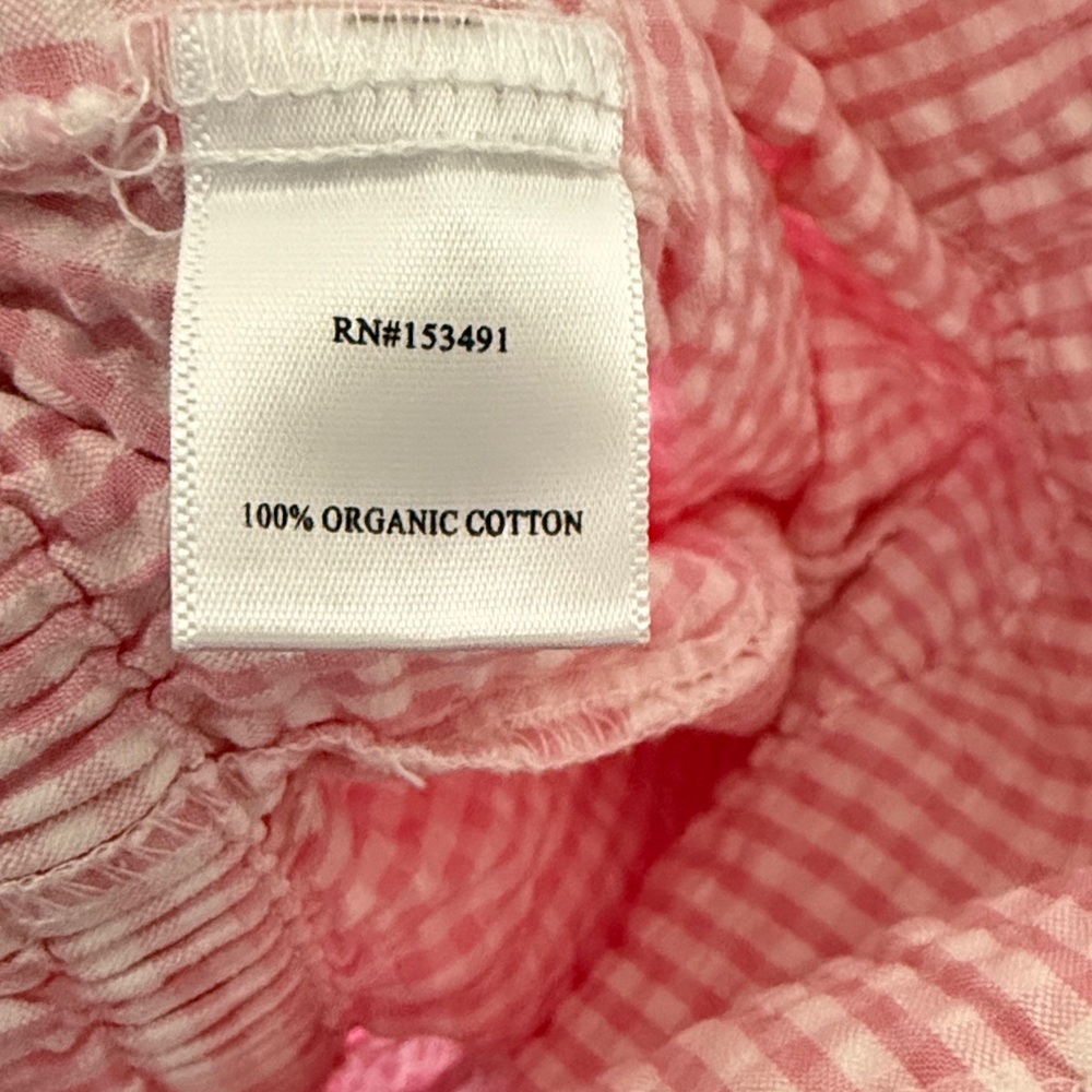 Hope & Henry Pink Gingham Jumpsuit size 7 - Picture 6 of 6